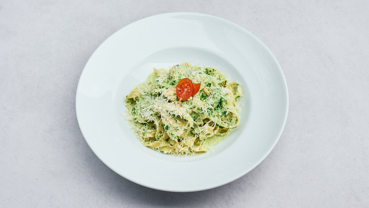 Tagliatelle pollo con spinaci